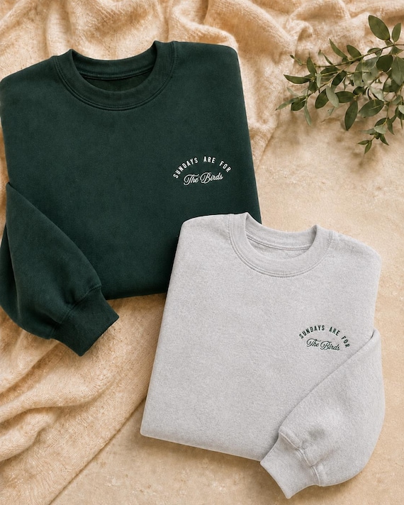 Sundays Are For The Birds Sweatshirt, Cozy Philadelphia Football Embroidered Crewneck, Game Day & Tailgate Fits