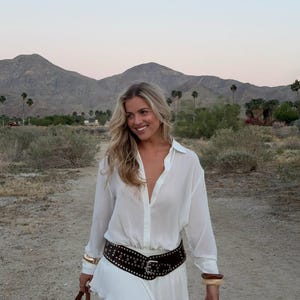 Women&#39;s Cowhide Leather Statement Belt – Western-Style Wide Black Belt with Studs | Festival Boho Accessory | Handmade