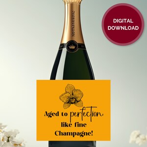 Champagne label | Champagne labels downloadable | Champagne label her |downloadable champagne labels | Birthday label