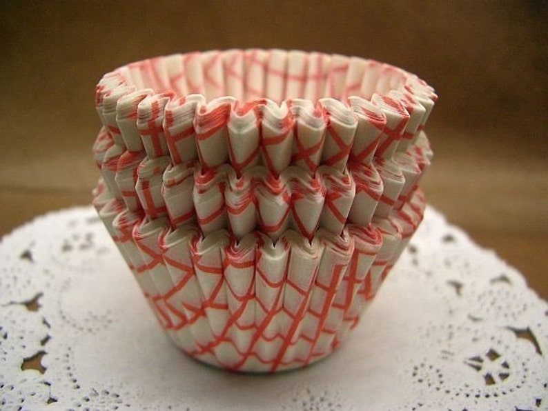 Cute Red Checkers 1 1/8inch small cupcake cups set of 50 Etsy