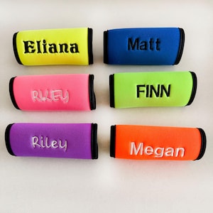 Personalized Luggage Handle Wrap Custom Name Luggage Handle Embroidered Luggage Wrap for Suitcase Gift for traveler gift for grad