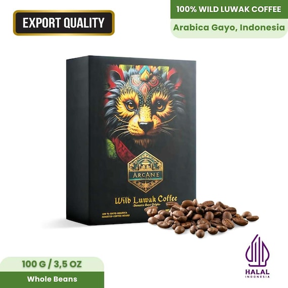 100% Pure Certified Indonesian Wild LUWAK Coffee |100 Gr/3.5