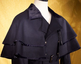 Double Breasted Town Coat---With Detachable Capes