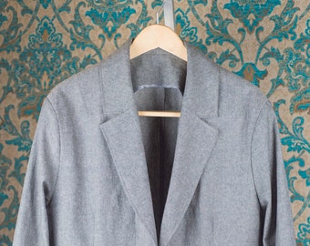 Unstructured Linen Chambray Blazer--Made to Measure---Editions36