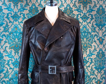 Horsehide Aviator Coat---wwi Style - Etsy