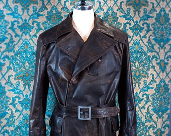 Horsehide Aviator Coat---WWI Style