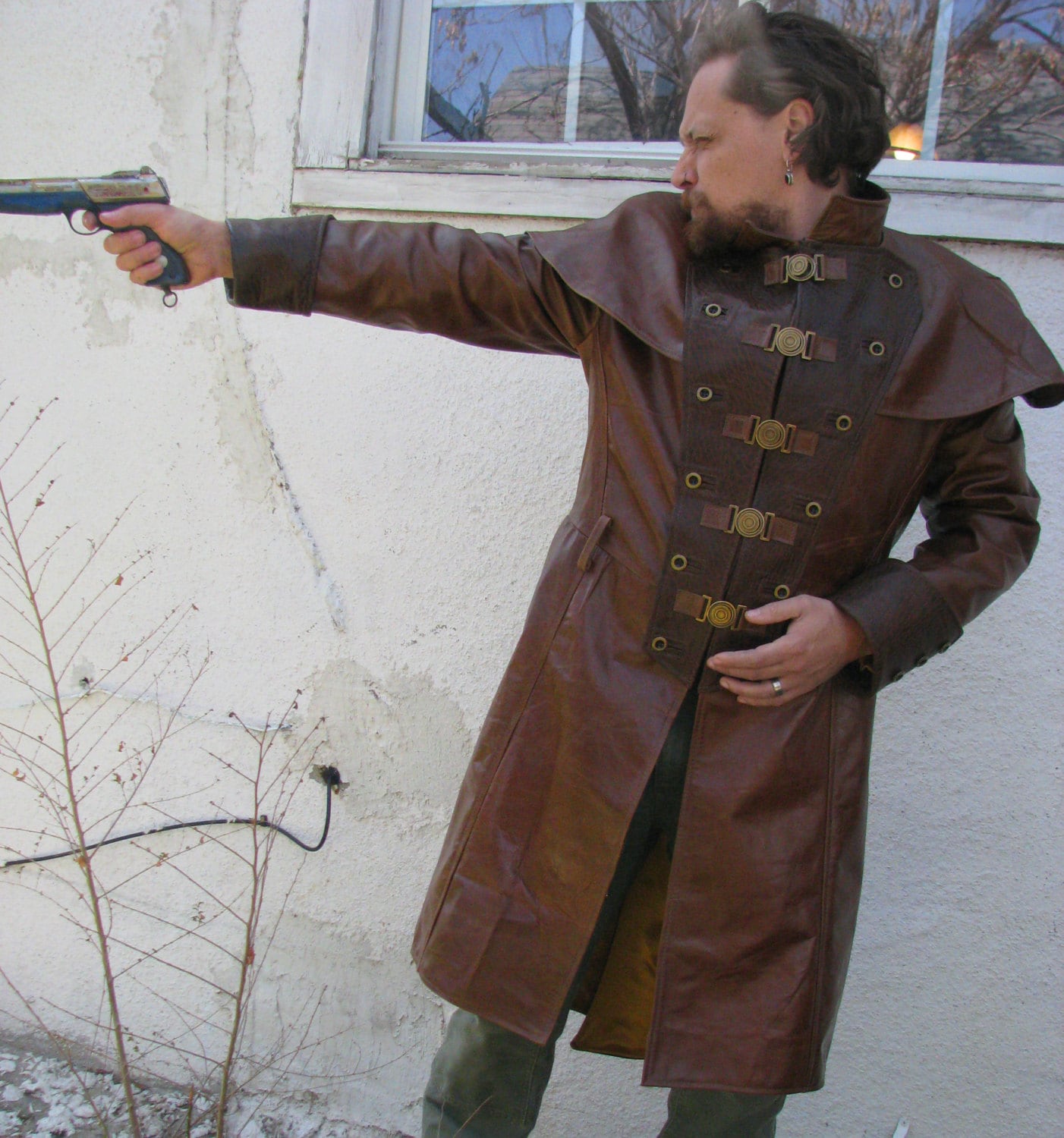 Custom Leather Dusters modern Steampunk Western Scifi Goth