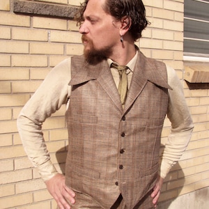 Wool and Silk Plaid Suits---Retro Vests and Pants Custom Made