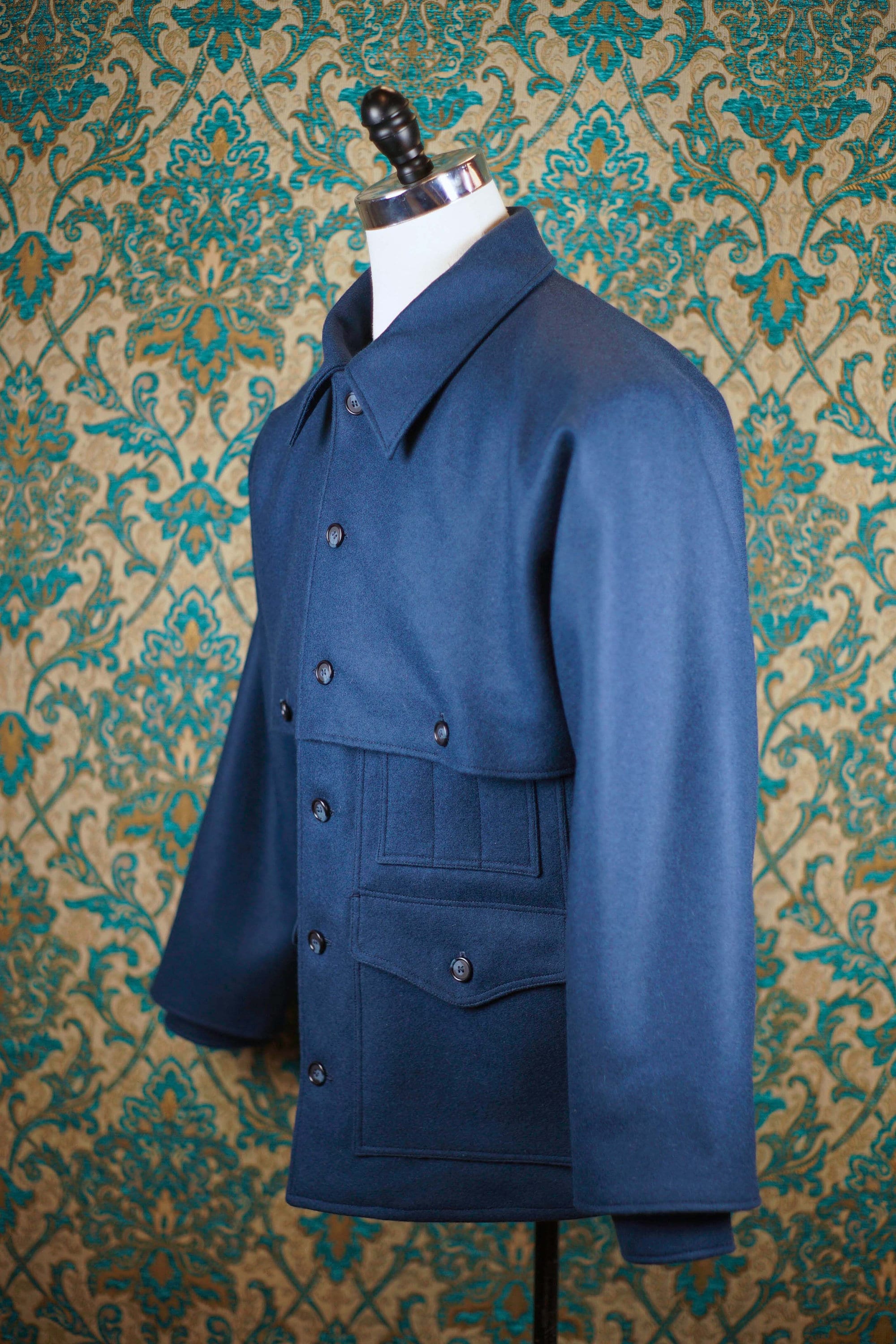 Manteau Classique Vintage En Lourd Melton Pour Homme - Taille 44 - Style Chasse/équitation