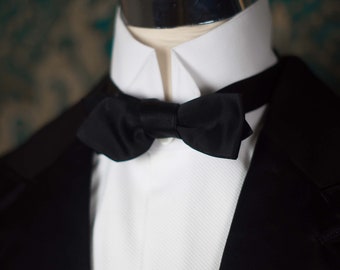 The Bib Front Edwardian Shirt---- With a High Wing Collar