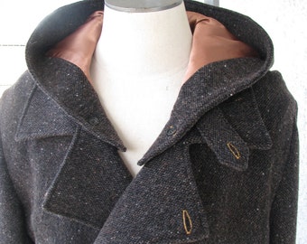 Custom Irish Tweed Overcoat---With a Hood