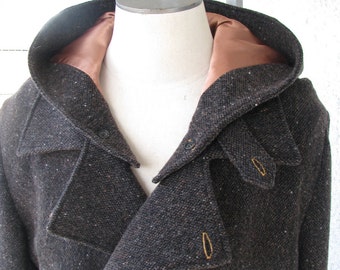 Custom Irish Tweed Overcoat---With a Hood