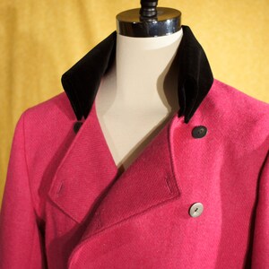 Dandy Tweed Overcoatsregency Style in Brilliant Fuchsia - Etsy