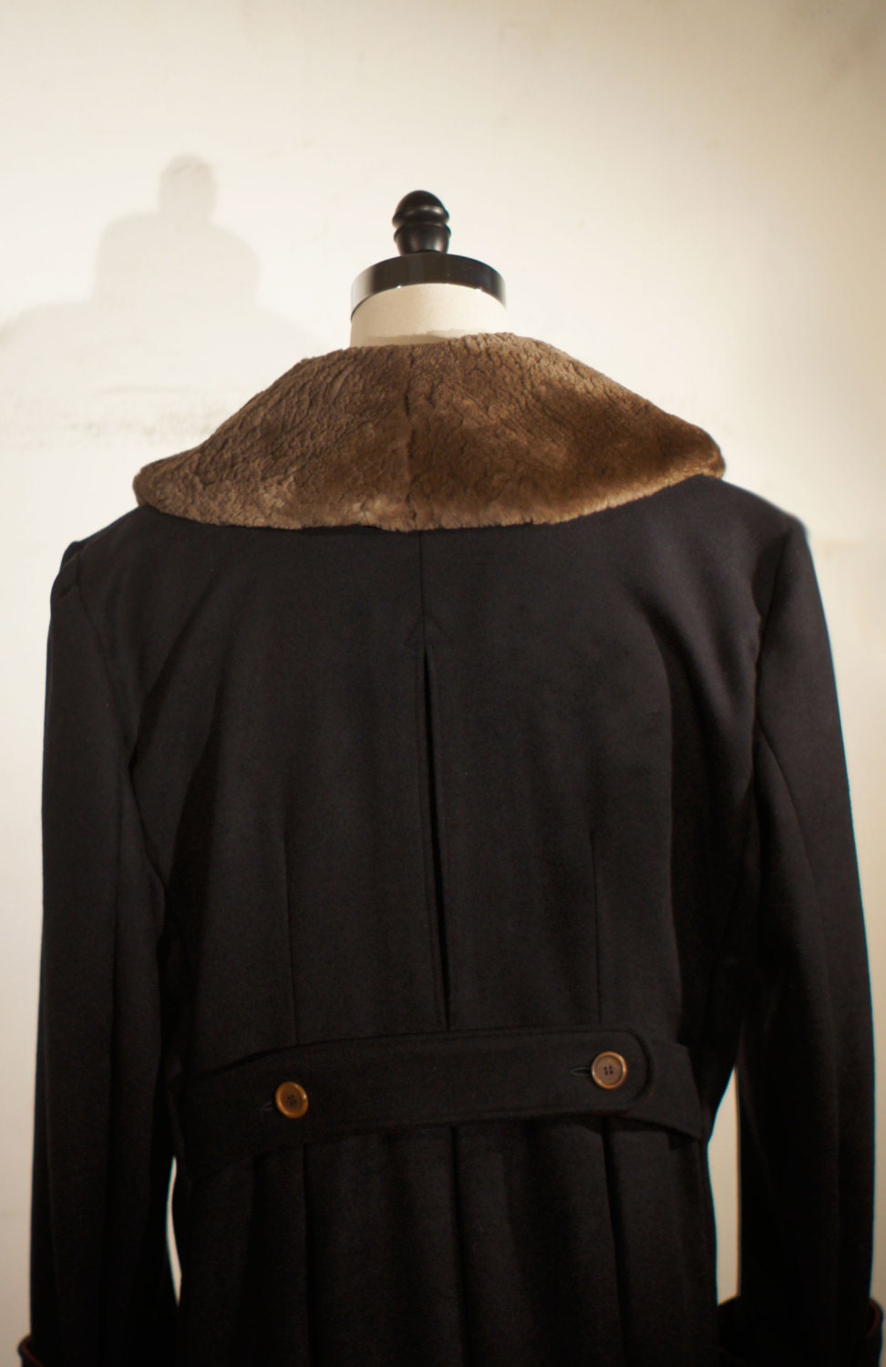 Sheared Beaver Collar Greatcoat - Etsy Sweden