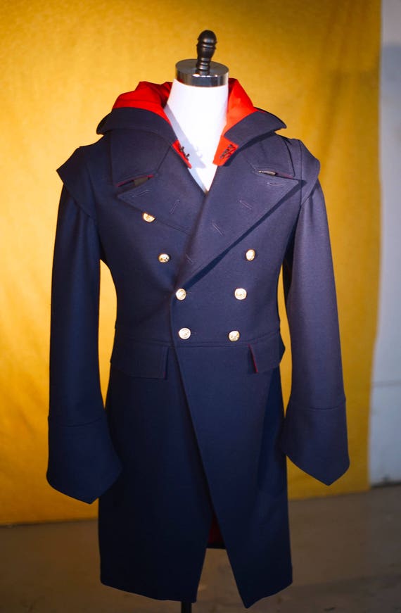 Hooded devil Tail Military Greatcoat - Etsy