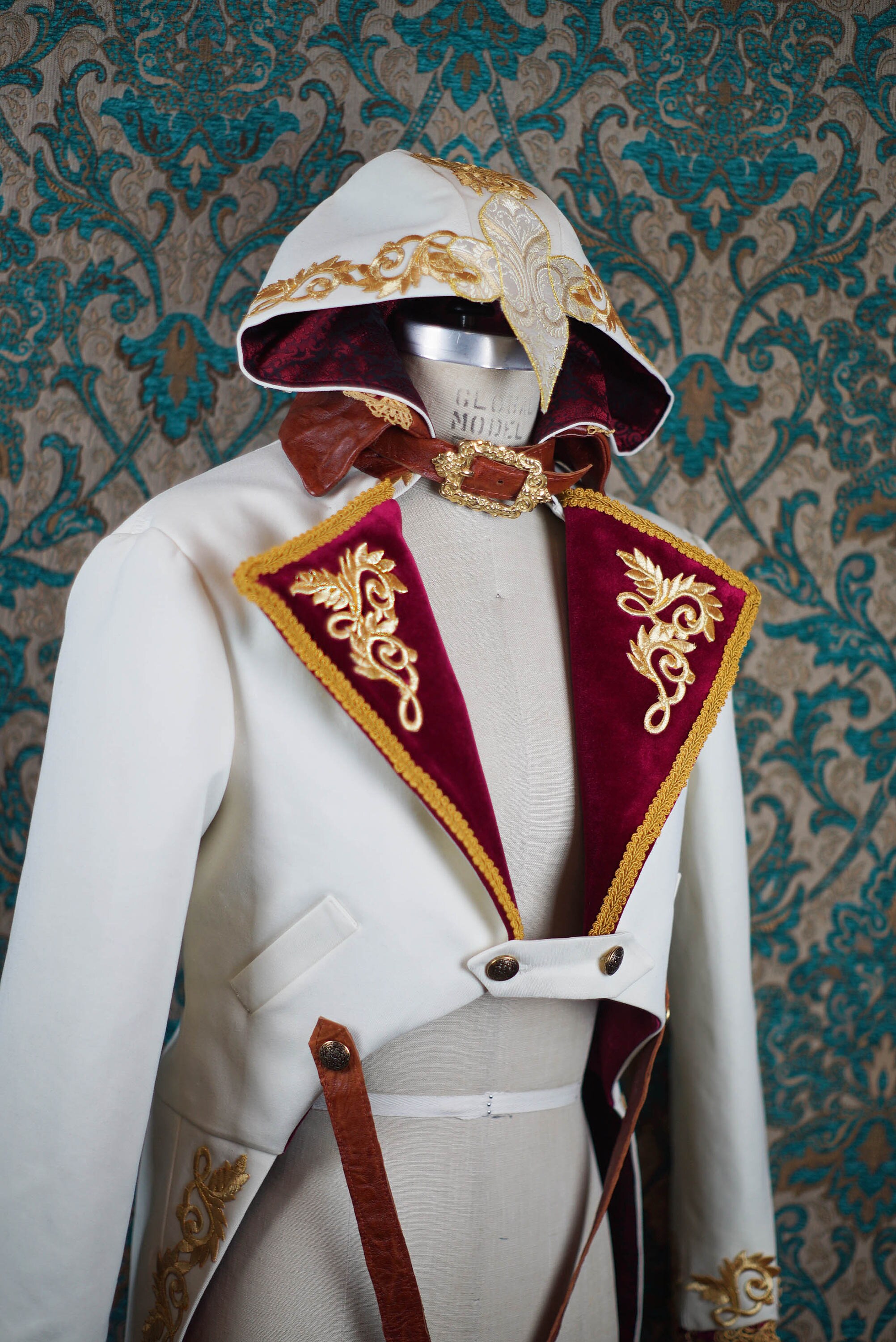 ナス慎吾【UNUSED】HERRINGBONE GOWN COAT 189 The Rococo Tailcoat With Detachable Hood - Etsy