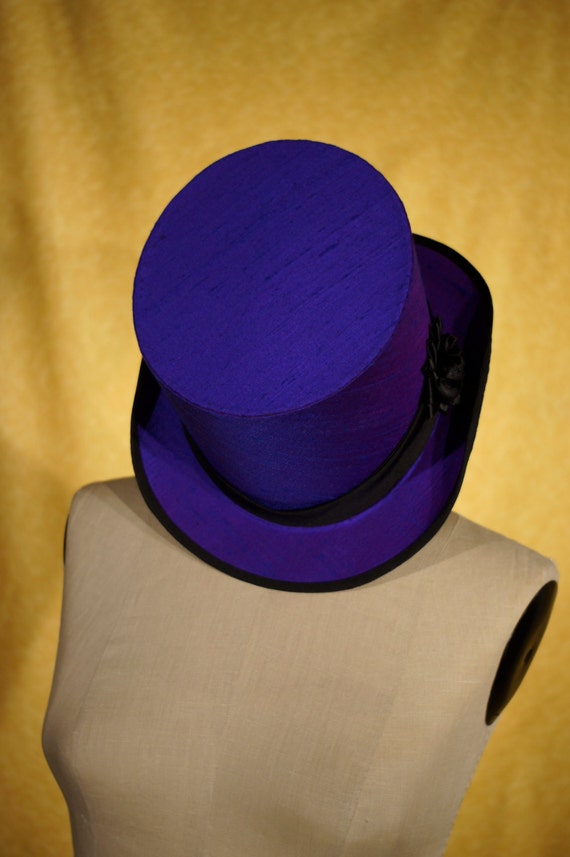Purple Silk Top Hats----Completely Hand Sewn