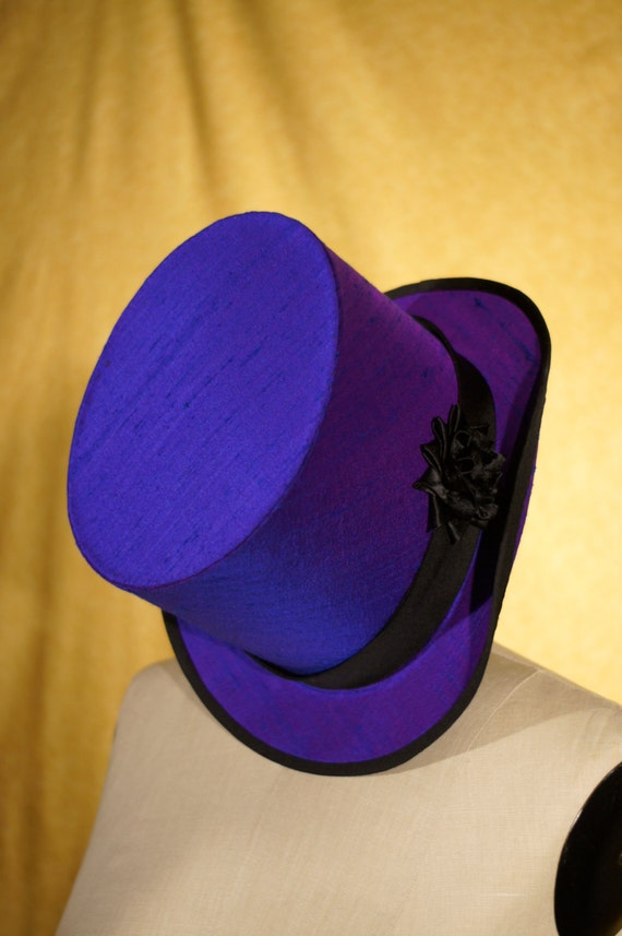 Purple Silk Top Hats----Completely Hand Sewn