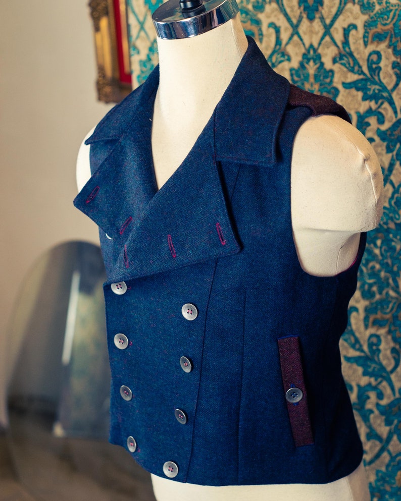 Shetland Tweed Moto Vests image 9