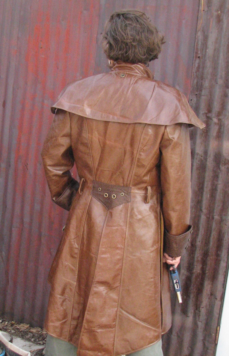 Leather Duster with Cape : LeatherCult: Genuine Custom Leather Products,  Jackets for Men & Women