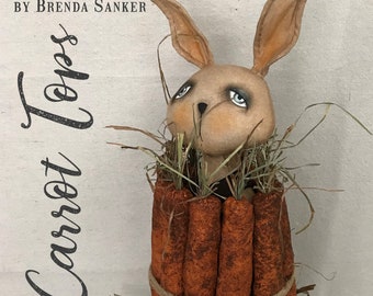 Bunny Rabbit EPATTERN-primitive cloth doll craft digital download sewing pattern-PDF Brenda Sanker