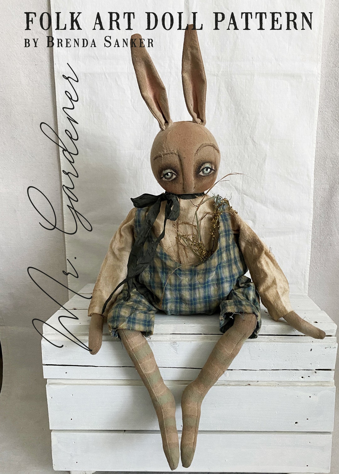 Bunny Rabbit Epattern-primitive Cloth Doll Craft Digital Download ...