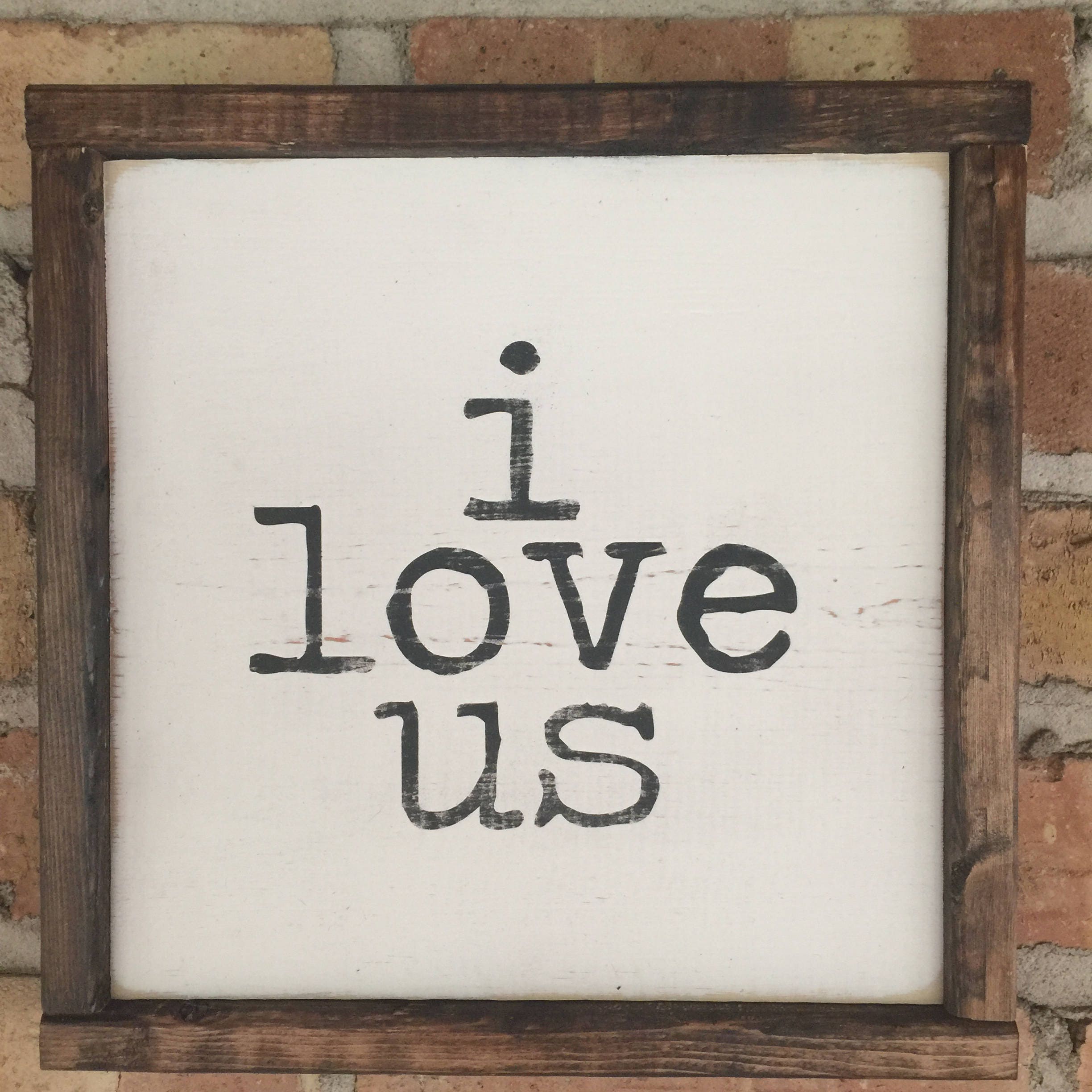 i love us sign Rustic Wood Sign Farmhouse Decor | Etsy
