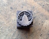 Vintage Metal PRINTERS BLOCK - Capitol Building