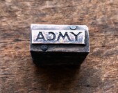 Antique copper on wood PRINTERS BLOCK - YMCA