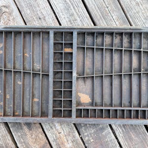 Rare unique Antique Letterpress Printers wooden TYPE TRAY