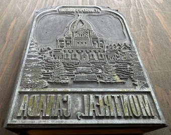 Bloc d'impression typographique vintage - Oratoire Saint-Joseph - Montréal, Canada