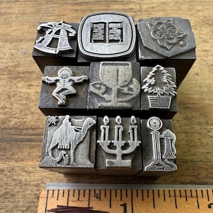 Choisissez votre bloc d'impression - Type de bloc d'impression typographique tout métal Vingage, divers modèles