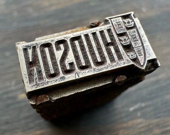 BLOC D'IMPRESSION antique - Logo publicitaire de voiture HUDSON