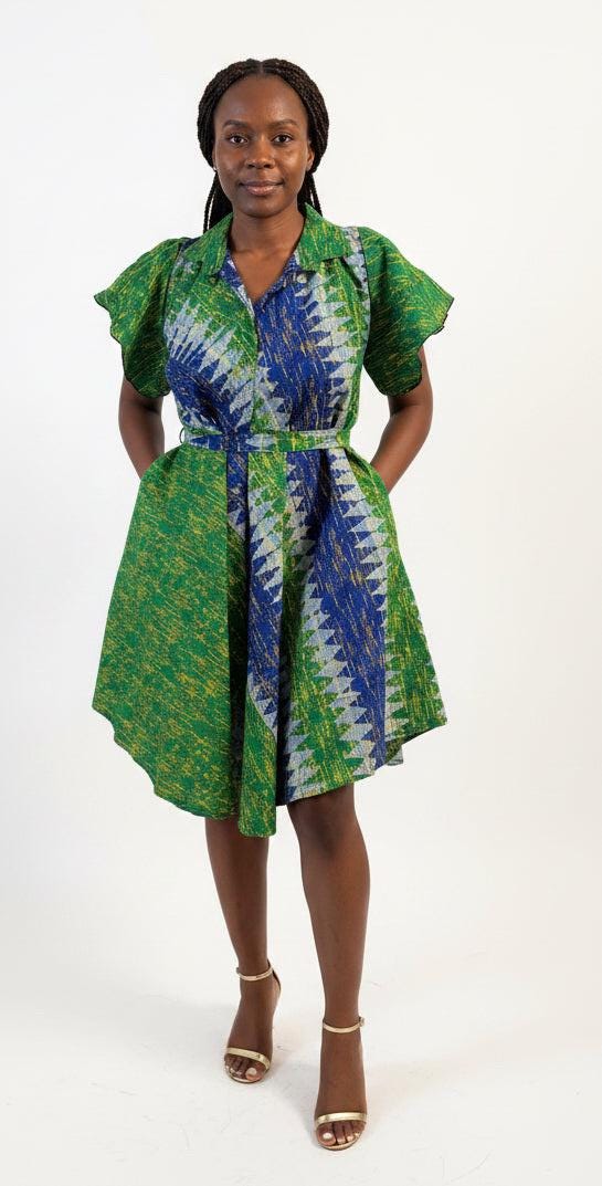 light green fit and flare dress Girls Embellished Flutter Sleeve & – INCLUD Womens dresses main image 0