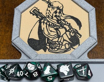 Class Coaster Set with Holder:Dnd, Daggerheart, Pathfinder Tabletop RPG Accessory