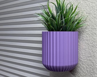 Wall Planter with Hidden Drip Tray, Verdant Design, Multiple Color Choices,  Modern Home Plant Decor, Planters