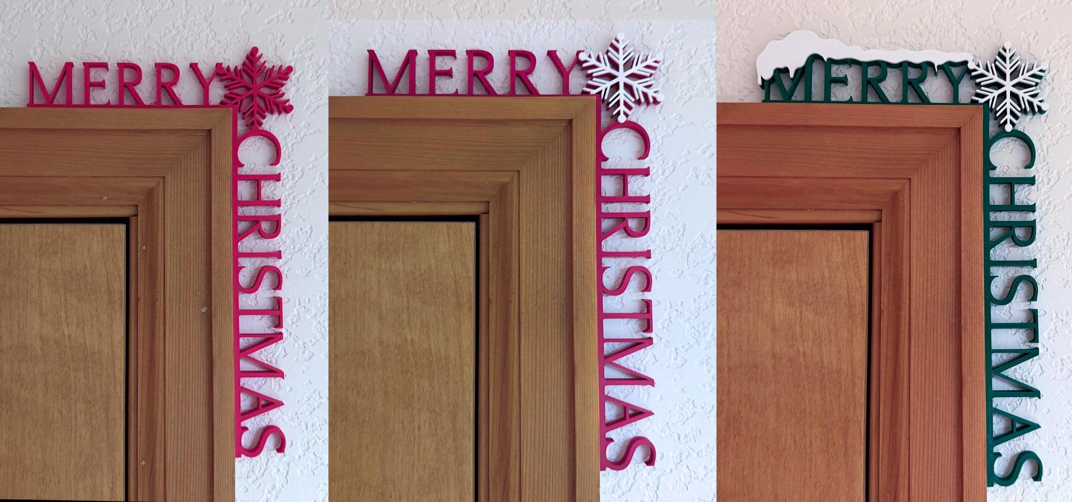Merry Christmas Door Corner Decoration: Holiday Decor - Etsy