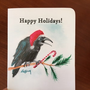 Raven Holiday Christmas Cards Set of 12 (rounded corners)