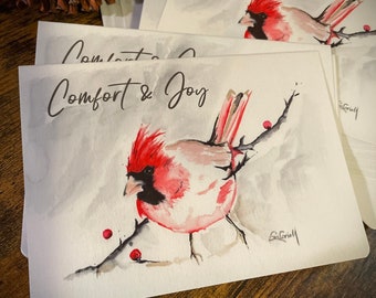 Cardinal Comfort & Joy julkort set med 12