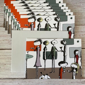 Lot de 10 cartes de correspondance pour fête - pliées - intérieur vierge - faire-part de fête - - toutes les occasions - merci - taille A6