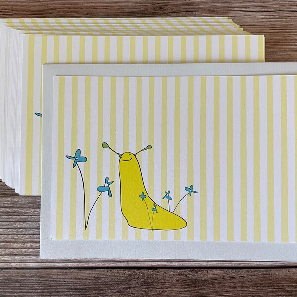 Banana Slug Flat Note Cards with envelopes set of 10