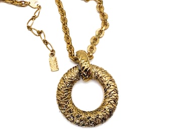 ヴィンテージ YSL ネックレス：イヴ・サンローランのゴールドハンマー