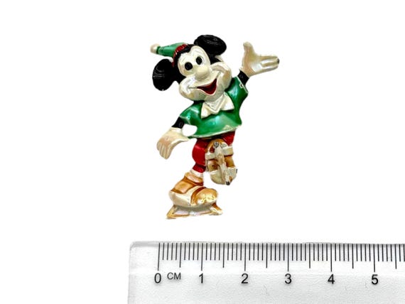 ヴィンテージ 1950年代 ディズニー ミッキーマウス ブローチ、エナメル
