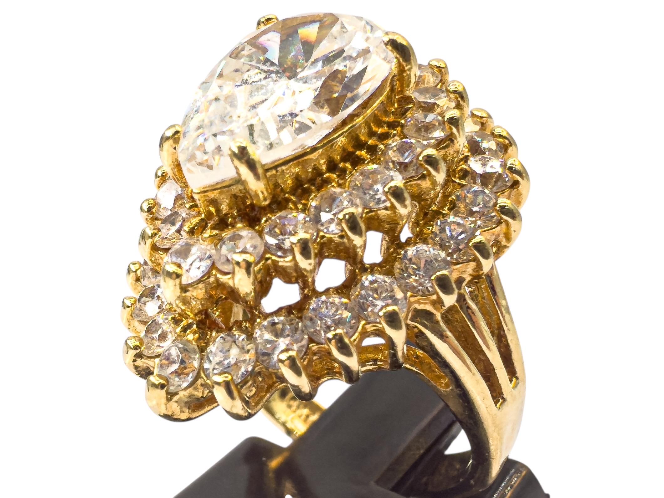 Bague Fantaisie Vintage Années 1980, Taille 54, Style Rétro, Occasion