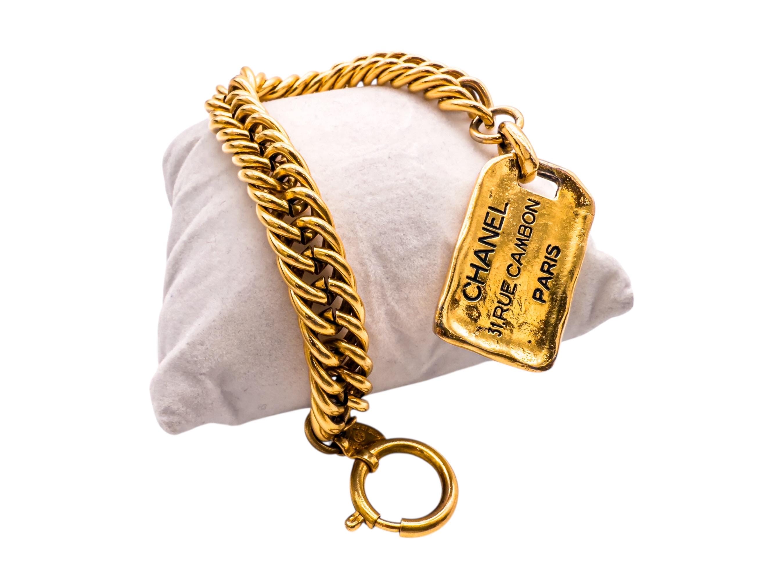 CHANEL チェーンブレスレット 31 RUE CAMBON ヴィンテージ CAMBON シャネル ブレスレット ココマーク カンボンプレート 31
