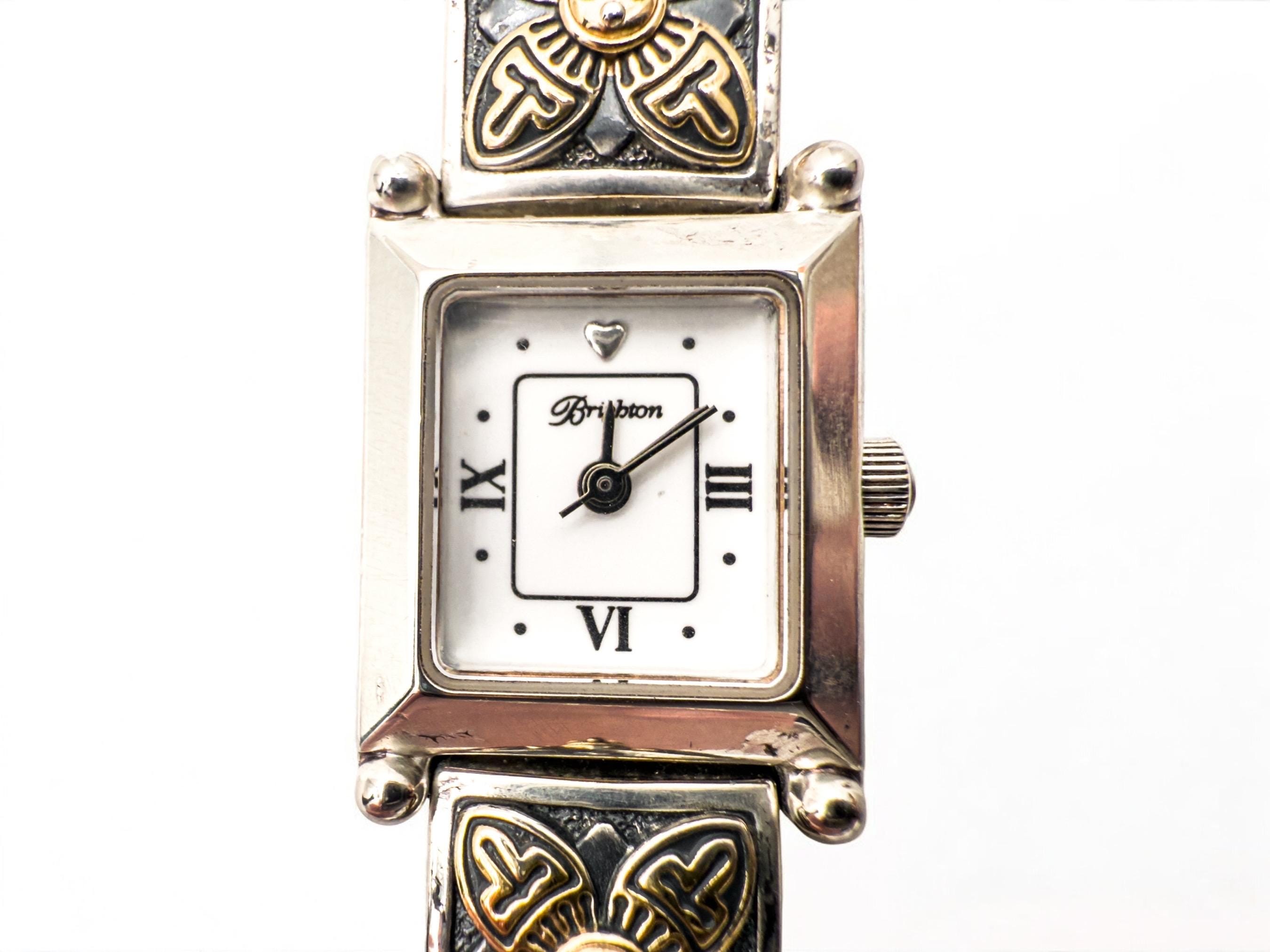 Brighton Monroe Vintage Watch: Two-tone Celtic Heart Toggle 