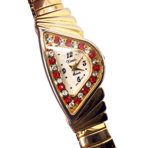 Vintage Xanadu Rhinestone Watch: 1980s Gold Tone  display picture 1