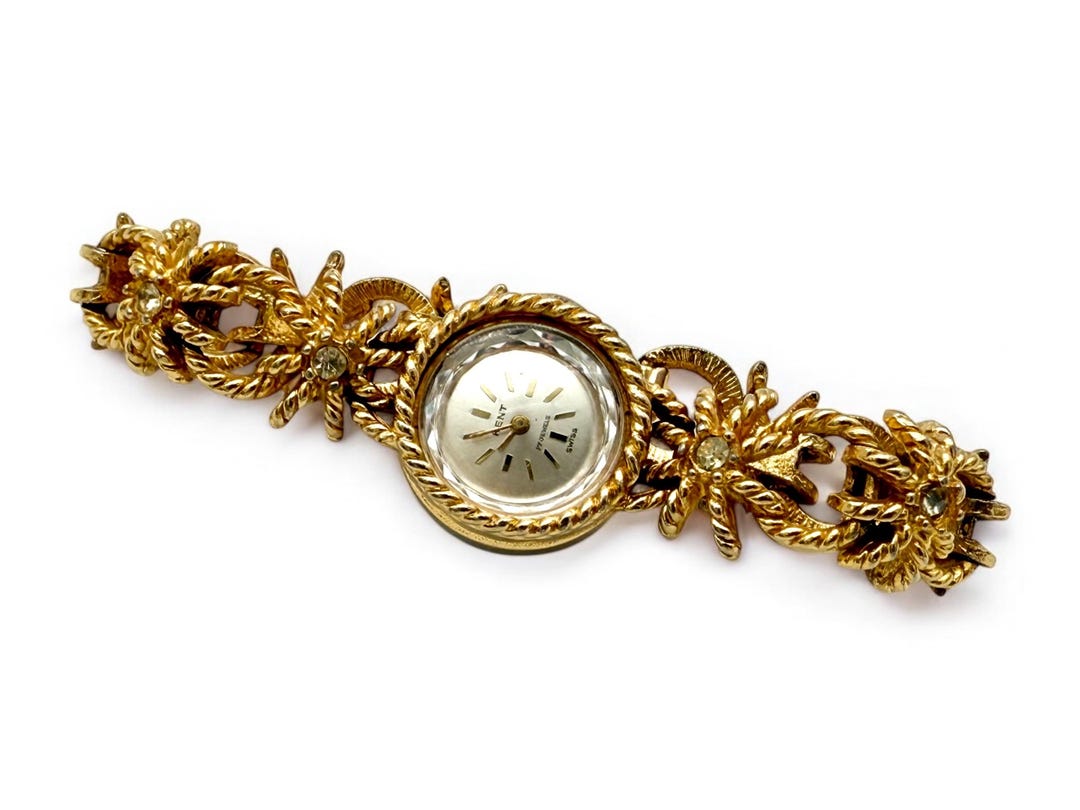 【VINTAGE HOLLYWOOD】Daisy Breeze Bracelet_VH2534BR001M Elegant Diamond Bow Bracelet in White Gold