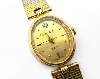 Vintage Pierre Cardin Uhr: 1980er Jahre Oval Zifferblatt Armband