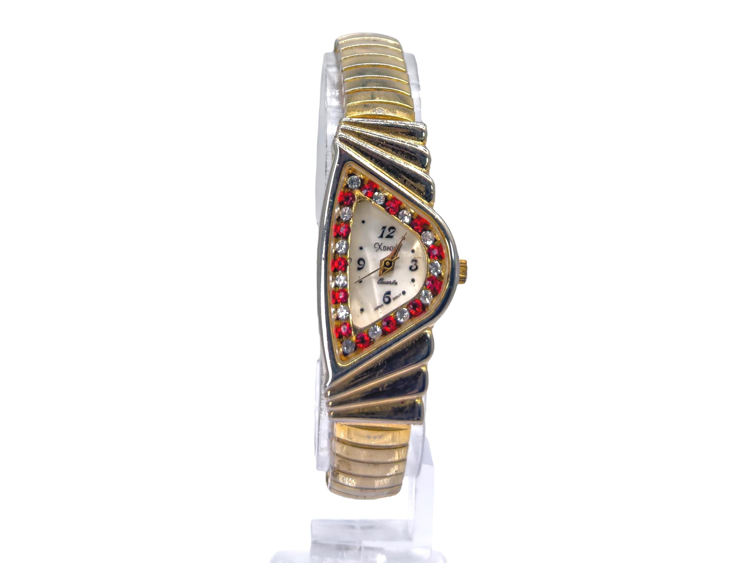 Xanadu Vintage Rhinestone Bling Dress Ladies Bracelet Watch Xanadu Gold-Tone Womens Quartz Watch With Rhinestones  main image 2